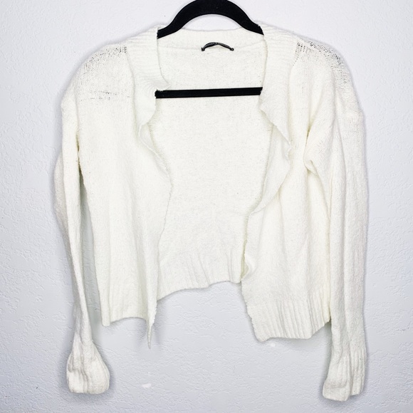 Brandy Melville Sweaters - Brandy Melville Ivory Knit Waterfall Cardigan